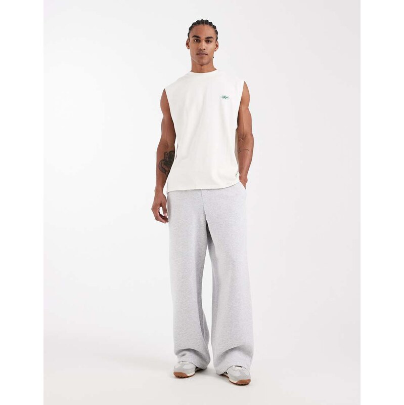 Cotton On super baggy track pant in grey marle