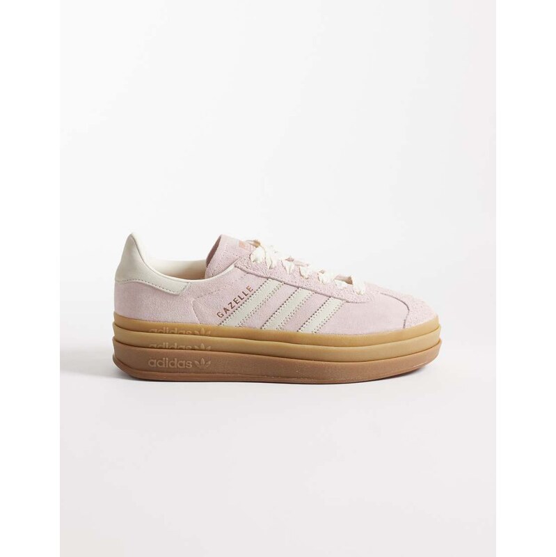 adidas Originals Gazelle Bold trainers in pink and white