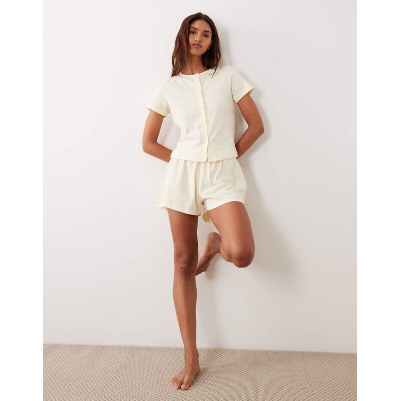 ASOS DESIGN mix & match short sleeve button through cardigan