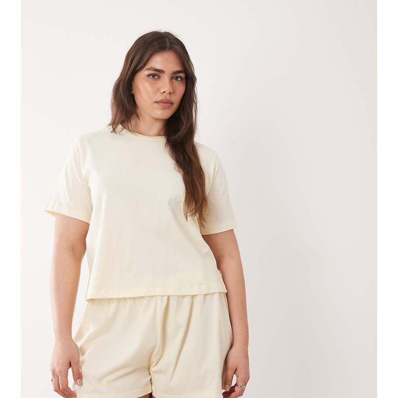 ASOS Curve ASOS DESIGN Curve mix & match side split pyjama tee in 115520447