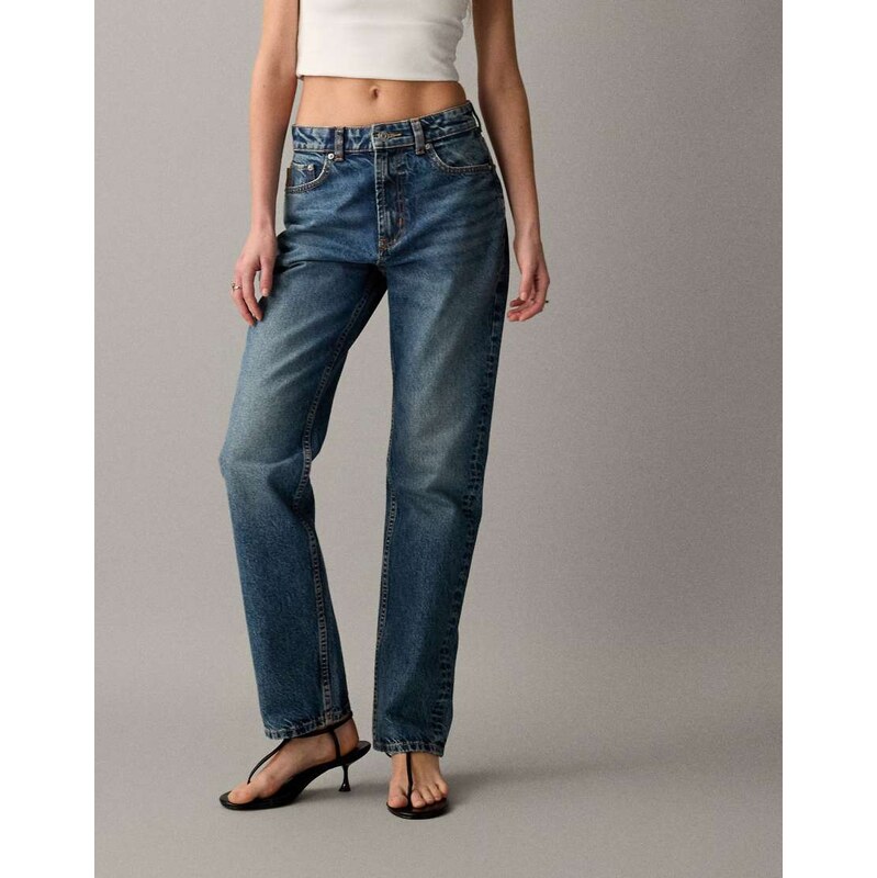 ASOS DESIGN Circular Design Collection 90s straight jeans in authentic midwash-Blue