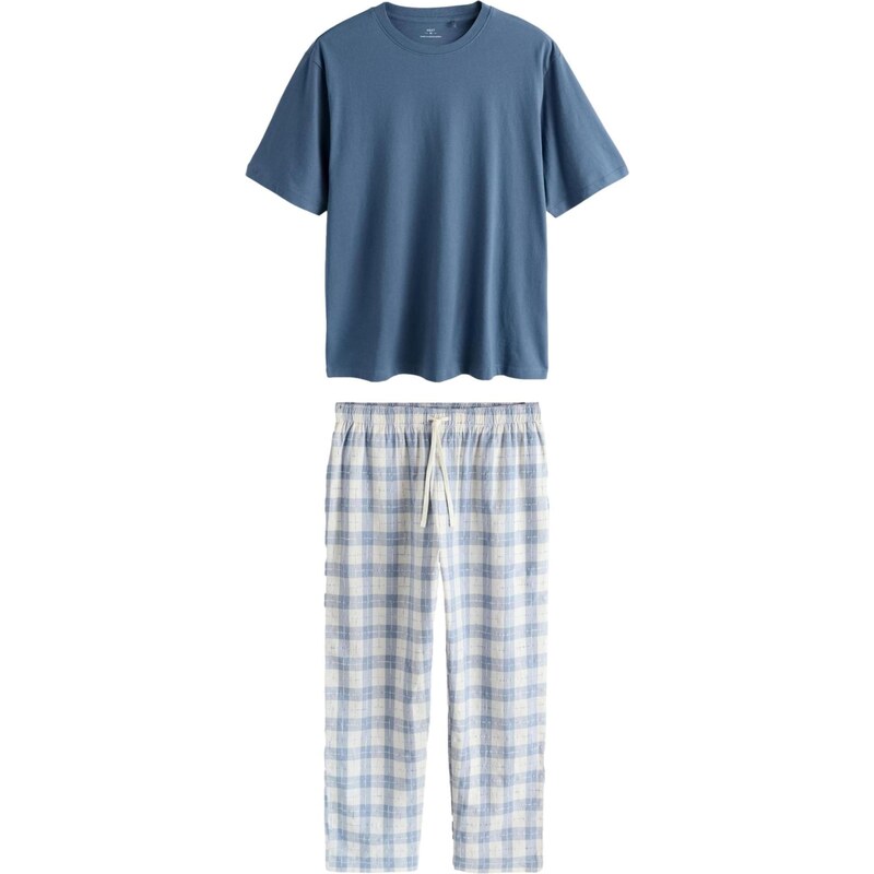Next Pyžamo dlouhé Eid Check opálová / bílá