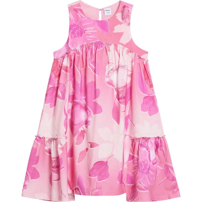 Desigual Šaty krémová / pink / růžová