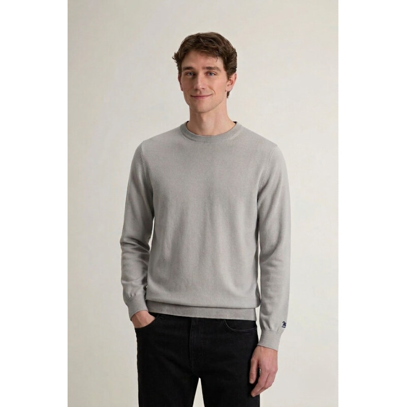 SVETR WOOLRICH LOGO COTTON CREWNECK