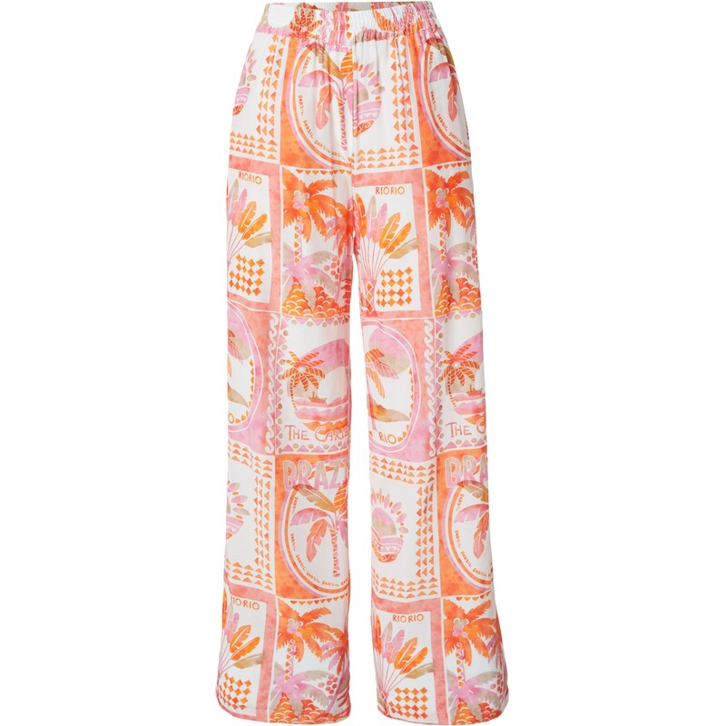Emily Van Den Bergh Kalhoty khaki / tmavě oranžová / pink / bílá 114591243