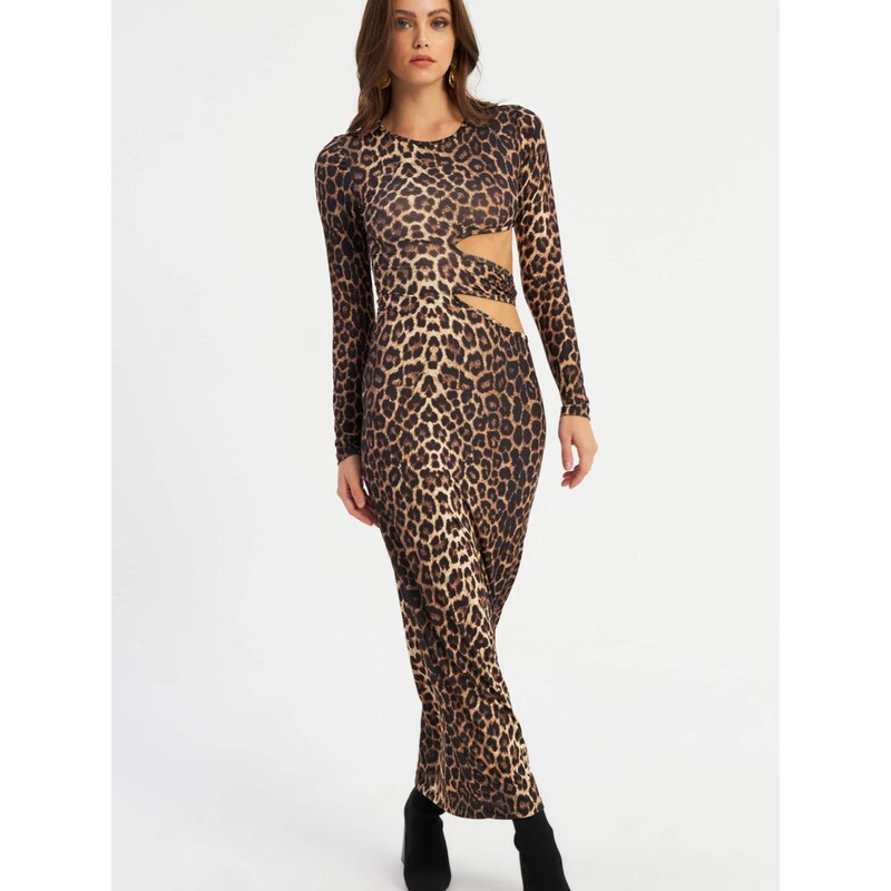 Cool & Sexy Šaty krémová / velbloudí / černá 114591420