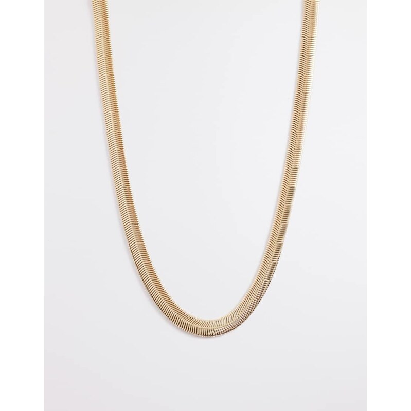 Accessorize chunky snake chain necklace in gold 114589528