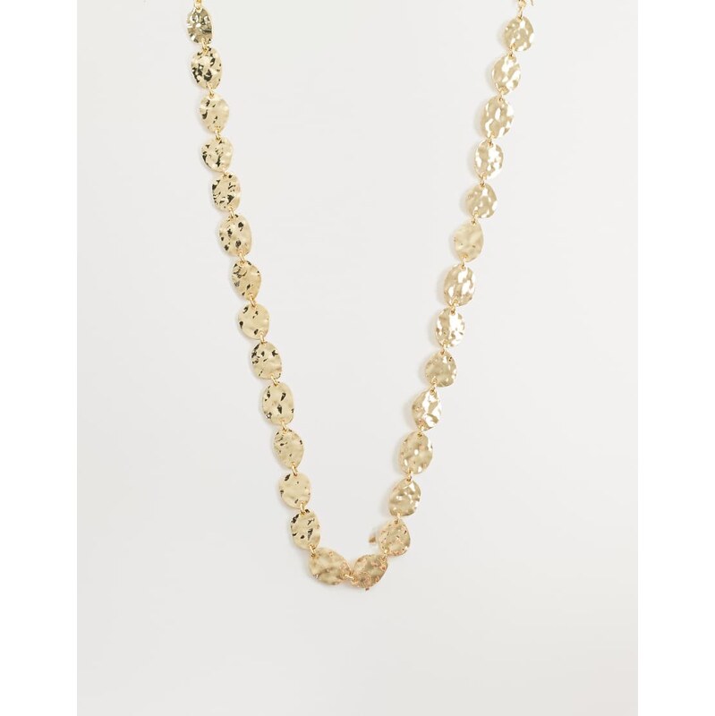 Accessorize mini textured disc necklace in gold 114589527