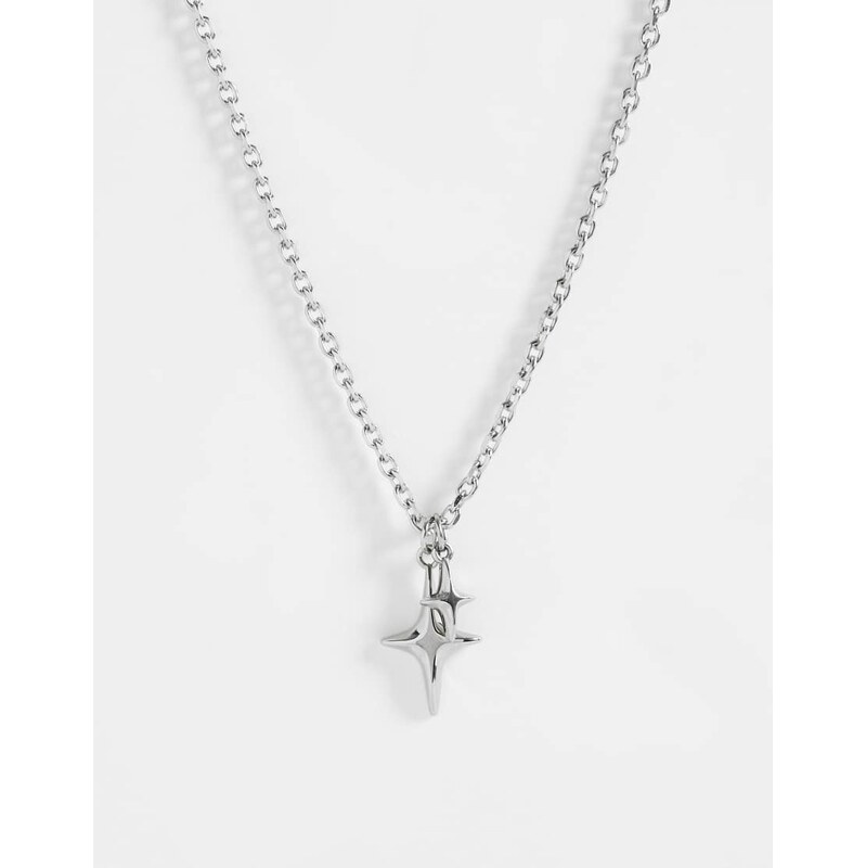 ASOS DESIGN waterproof stainless steel double star pendant