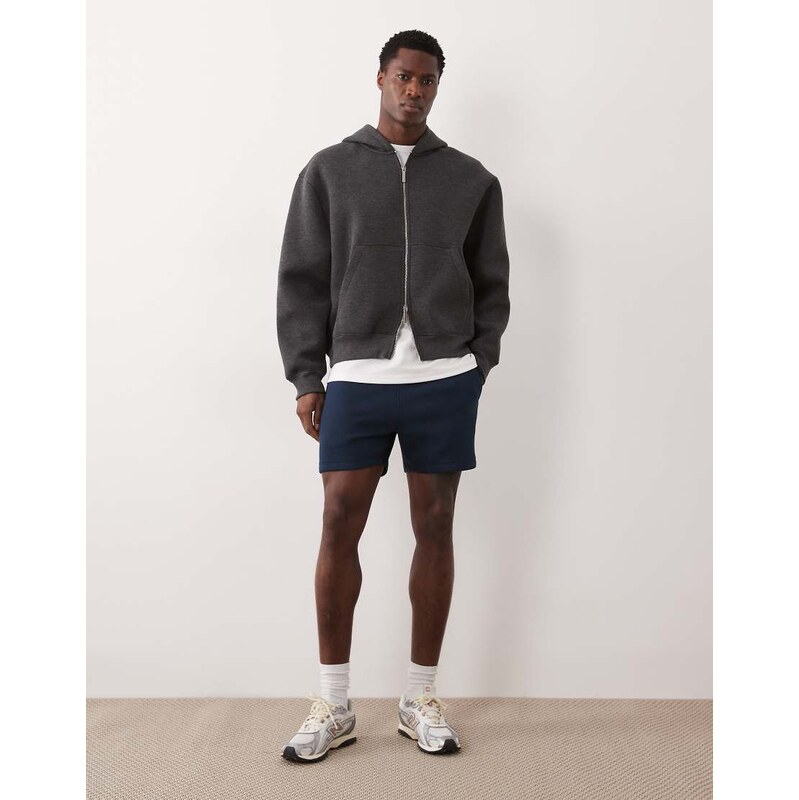 ASOS DESIGN slim fit jersey shorter jersey short with contrast