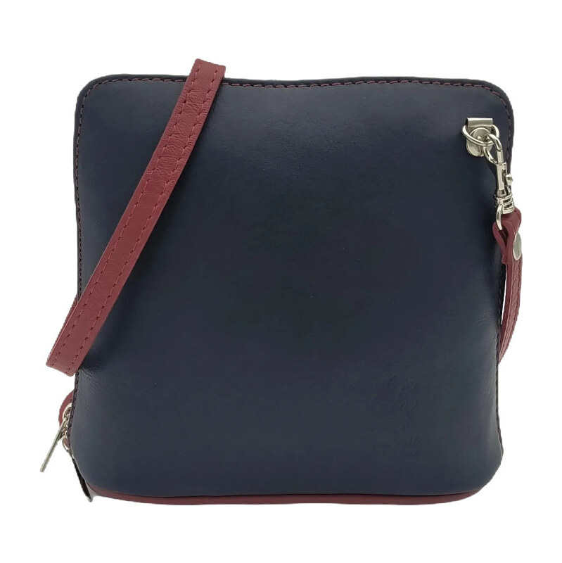Dámská kožená crossbody kabelka Borse Design 10-53 modrá 114589822