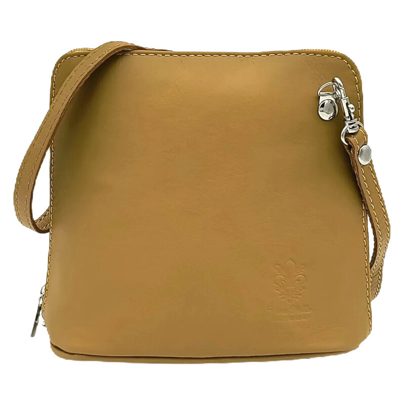 Dámská kožená crossbody kabelka Borse Design 10-53 hořčicová 114589820