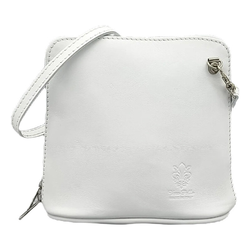 Dámská kožená crossbody kabelka Borse Design10-53 bílá 114589823