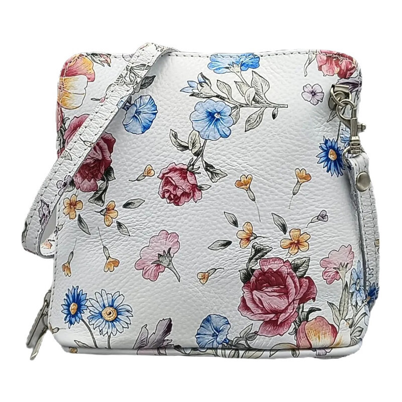 Dámská kožená crossbody kabelka Borse Design 10-53 bílá 114589825