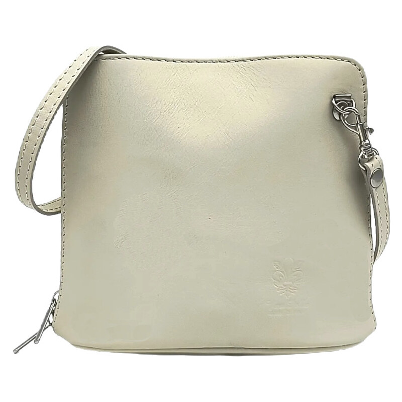 Dámská kožená crossbody kabelka Borse Design 10-53 slon.kost 114589827