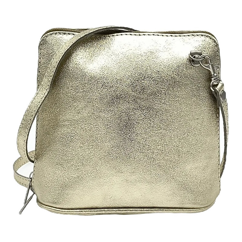 Dámská kožená crossbody kabelka Borse Design 10-53 zlatá 114589826