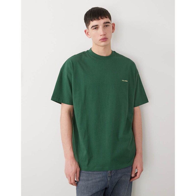 COLLUSION Logo t-shirt in green