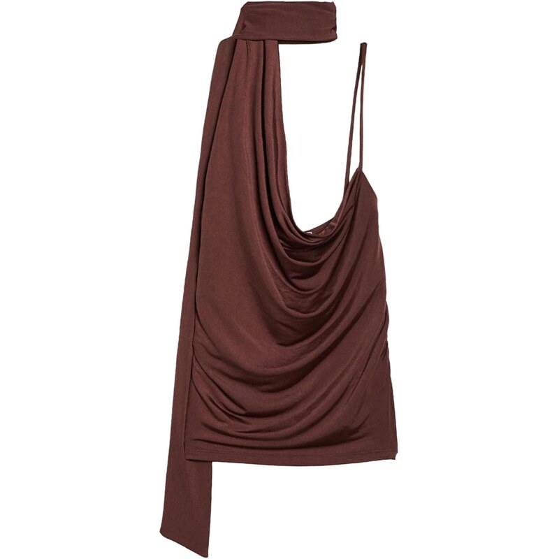 Bershka Top čokoládová
