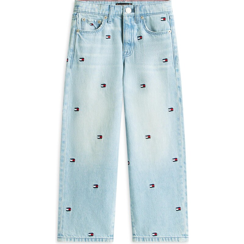TOMMY HILFIGER Džíny světlemodrá / tmavě modrá / červená / bílá