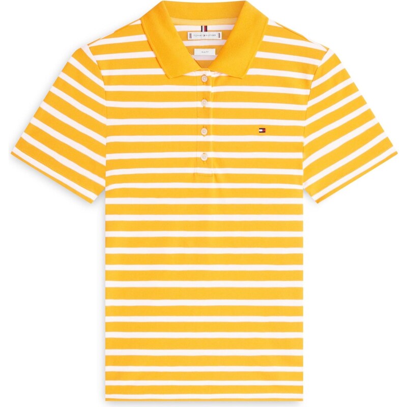 TOMMY HILFIGER Tričko 1985 oranžová / bílá
