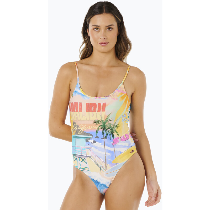 Dámské jednodílné plavky Rip Curl Hotel Malibu Cheeky multicolor