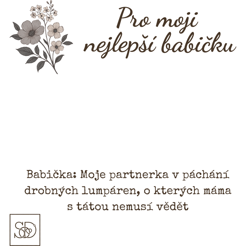 Dárková karta s věnováním pro babičku II– Dojemné poděkování | Srdcem 114599181