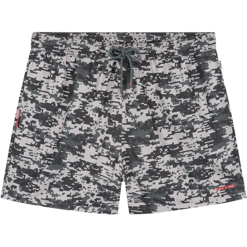 Pockies Plavecké šortky Camo šedá / světle šedá / tmavě šedá