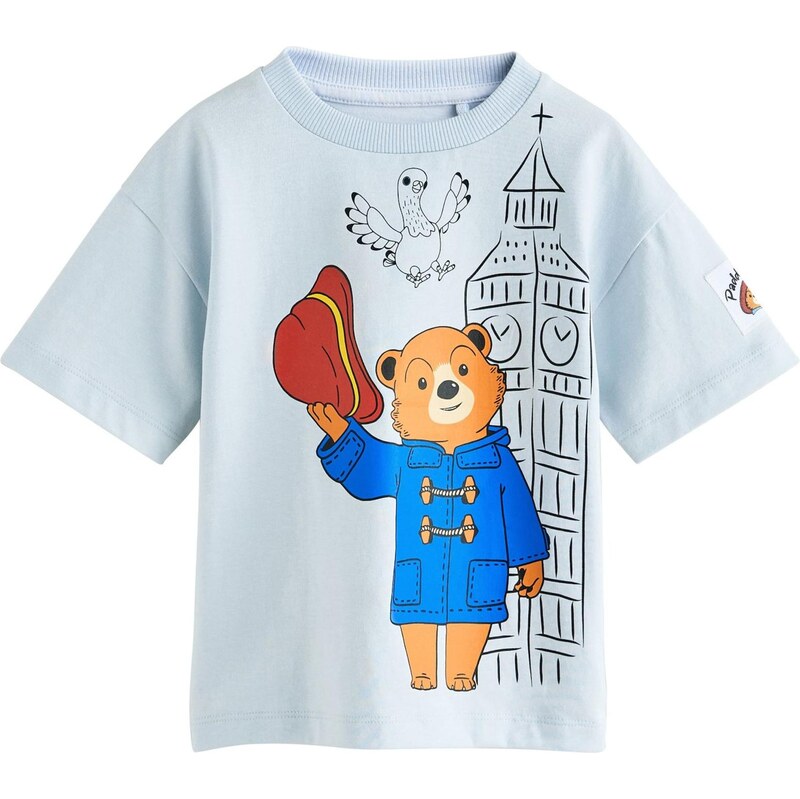 Next Tričko Paddington Bear modrá / světlemodrá / hnědá / černá