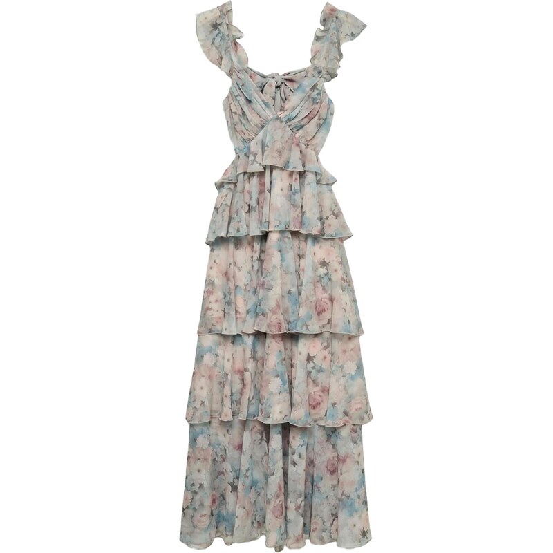 VERO MODA Šaty VMSafina opálová / čokoládová / starorůžová