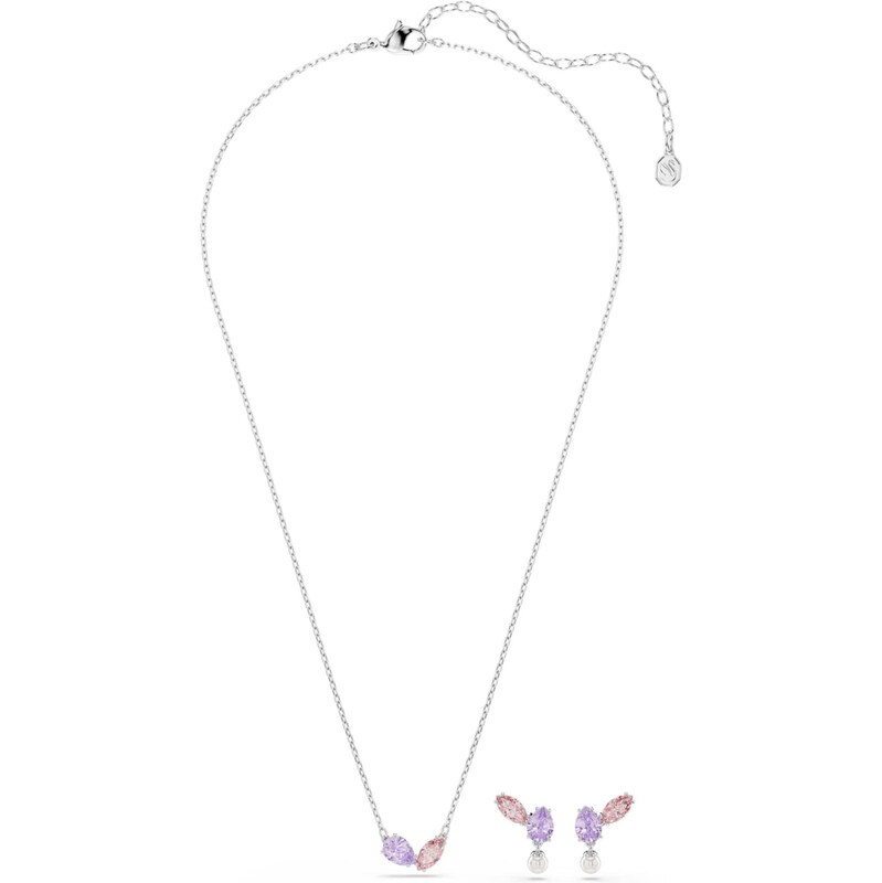 Swarovski Sada šperků šeříková / růžová / stříbrná