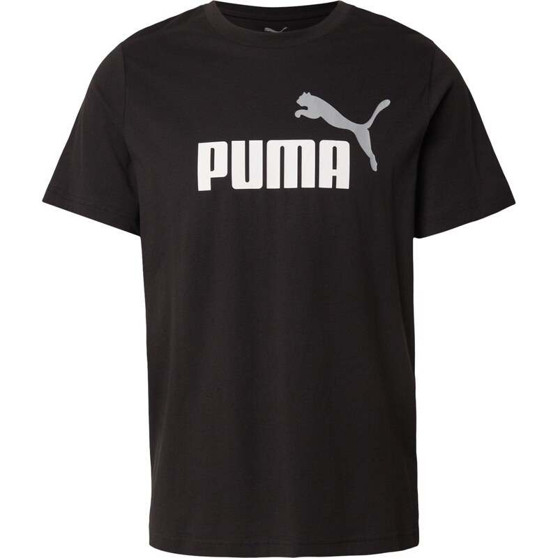 PUMA Funkční tričko Essentials No. 1 světle šedá / černá / bílá