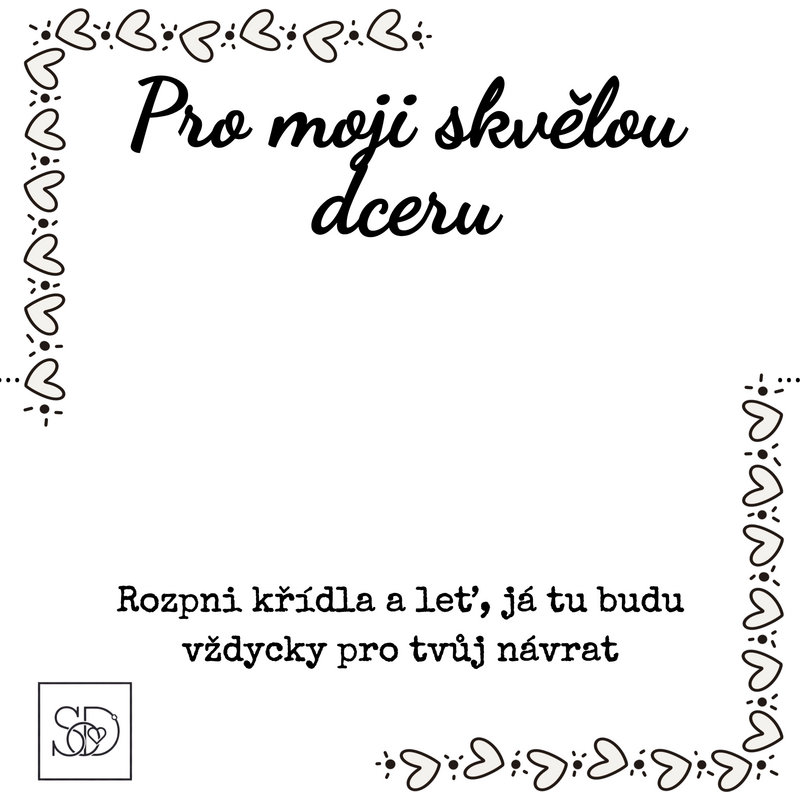 Dárková karta s věnováním pro dceru – Osobní talisman | Srdcem 114603572