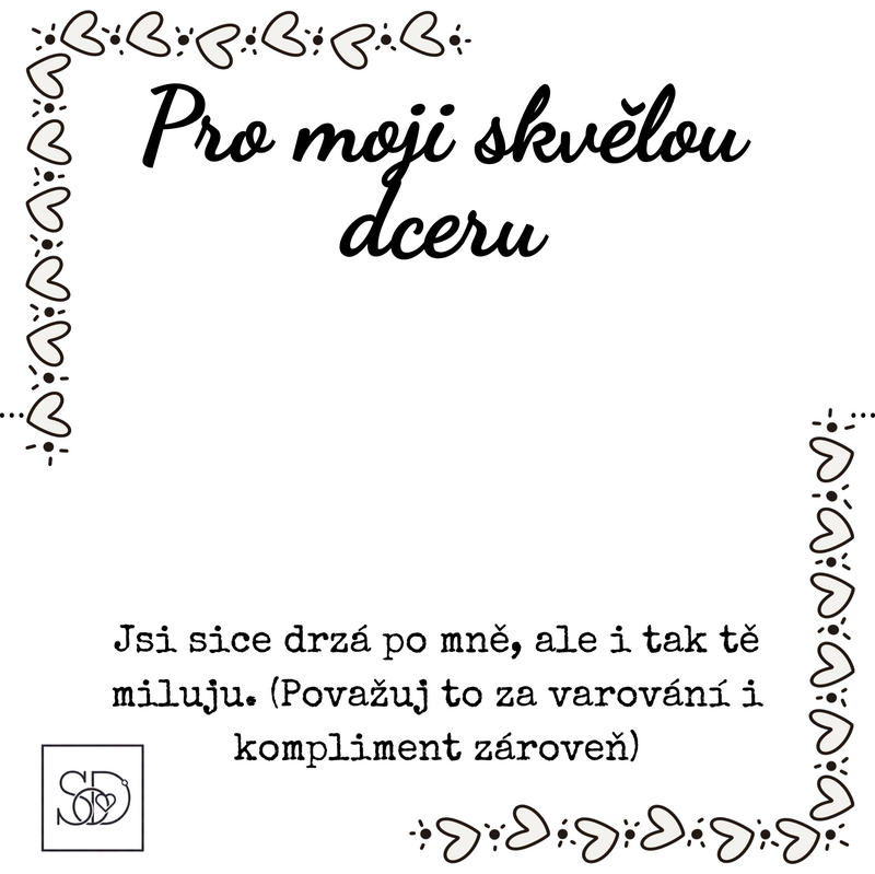 Dárková karta s věnováním pro dceru II – Osobní talisman | Srdcem 114603580