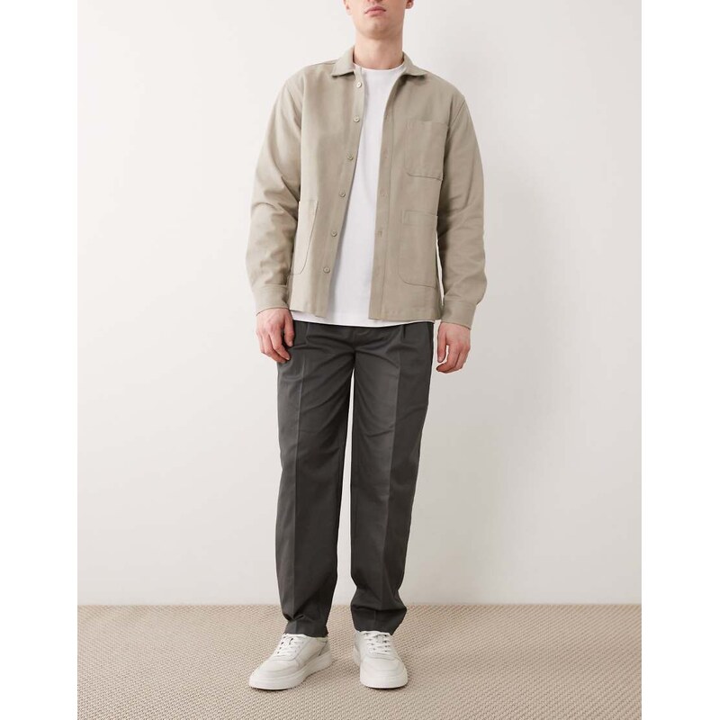 ASOS DESIGN tailored cotton rich oversized tapered chino