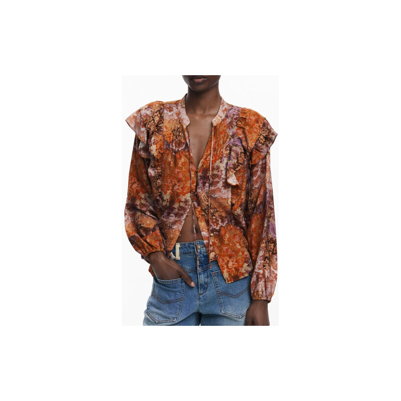 Dámské tričko DESIGUAL - Oranžové - XS 114606518
