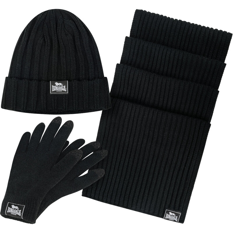 Lonsdale unisex čepice, šála a rukavice