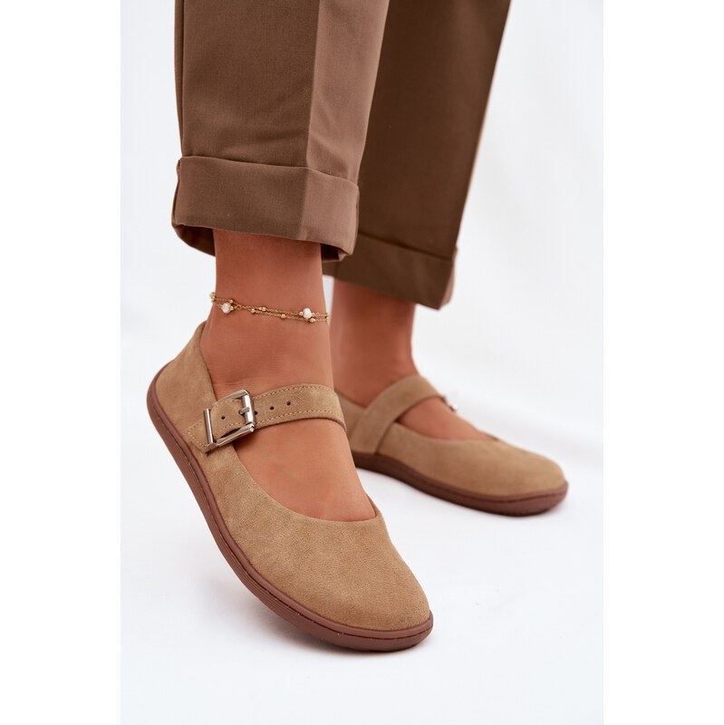 Barefoot baleríny ze semiše Zazoo