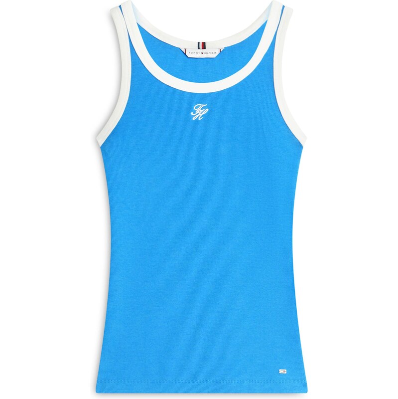 TOMMY HILFIGER Top světlemodrá / bílá