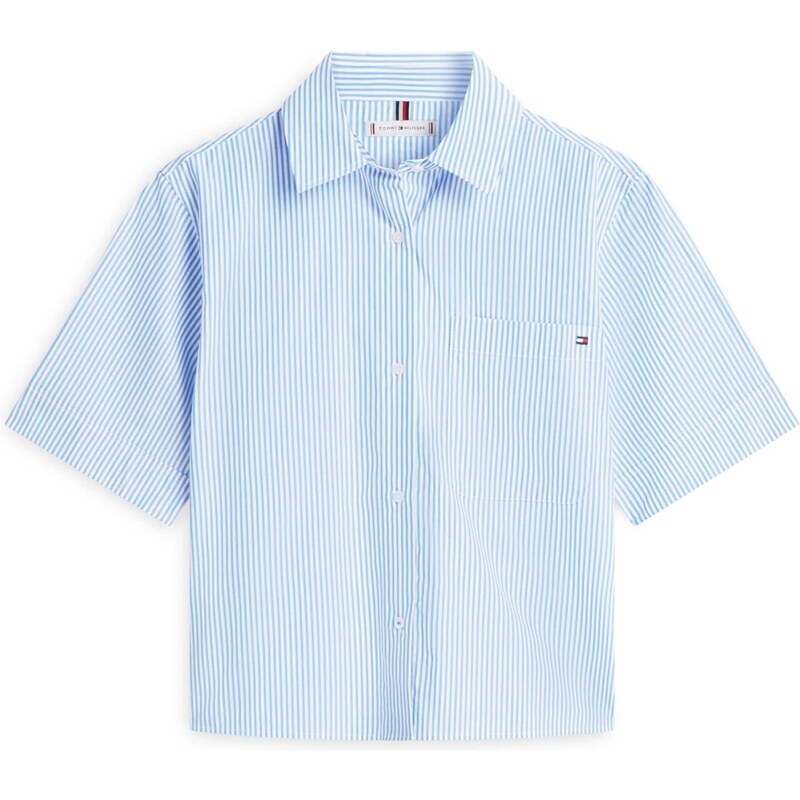 TOMMY HILFIGER Halenka ESS světlemodrá / bílá 114607955