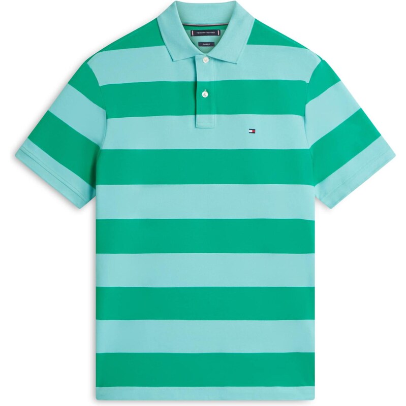 TOMMY HILFIGER Tričko světlemodrá / zelená