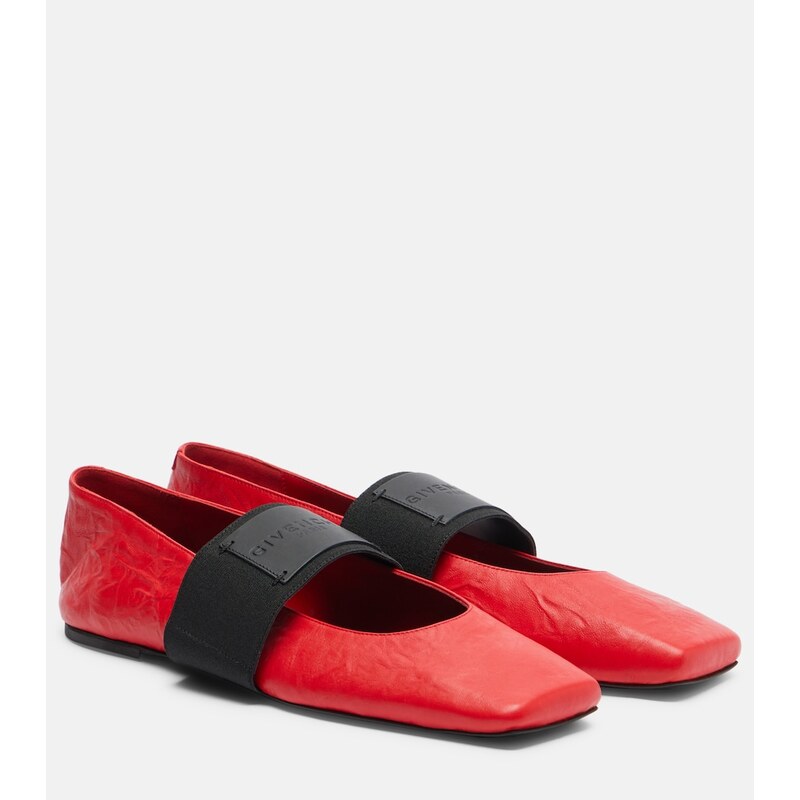 Givenchy Sliced Square leather ballet flats