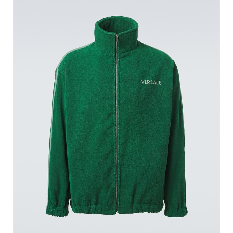 Versace Medusa cotton terry zip-up sweatshirt