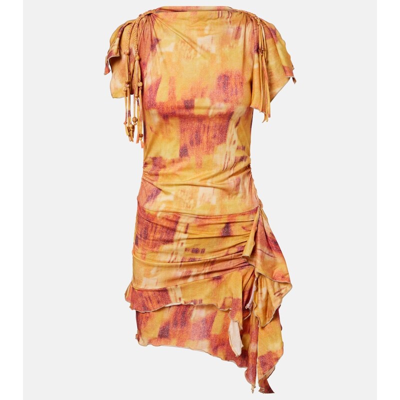 Isabel Marant Janick printed ruffled cotton minidress