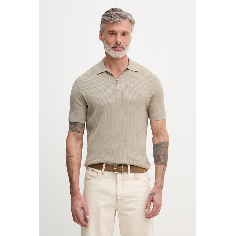 Armani Exchange polo pánské bavlněné