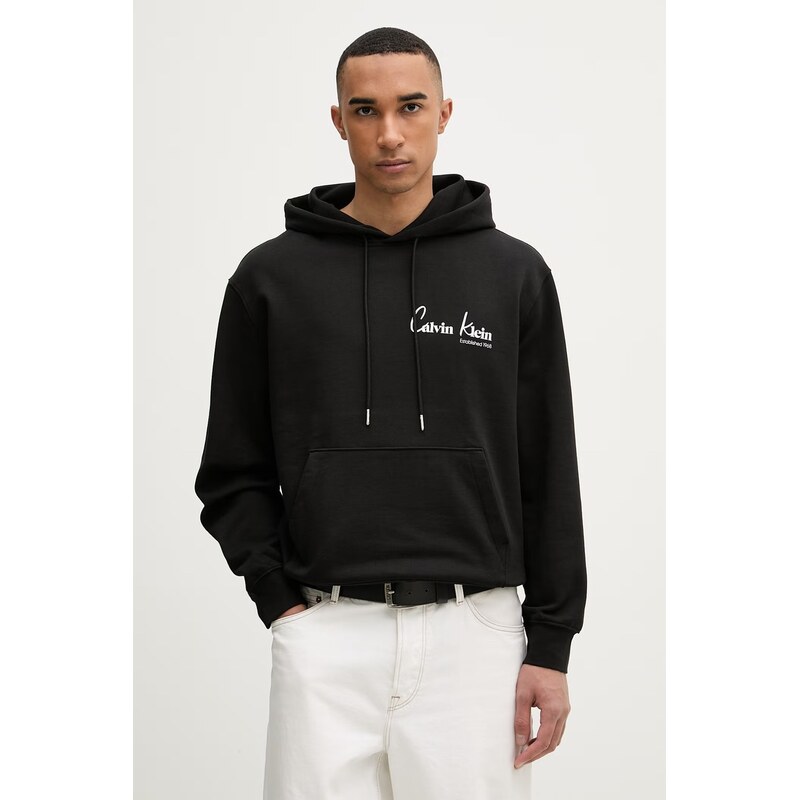Calvin Klein Jeans mikina s kapucí pánská bavlněná