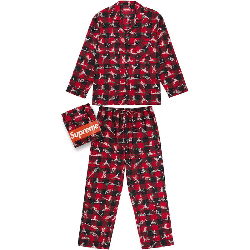 Supreme Hanes Holiday Pajama Set Red 114605134