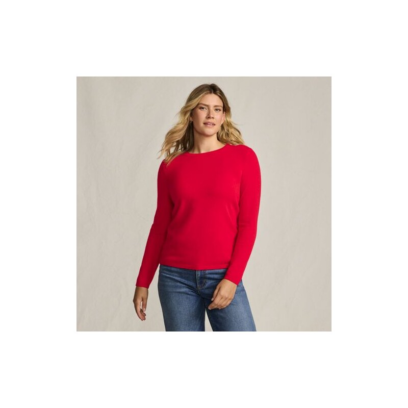 Crew Neck Cashmere Jumper, Women, size: 10-12, petite, Red, Cashmere, 114714371