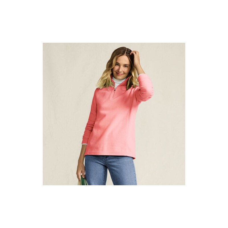 Anyweather Quarter Zip Fleece Top, Women, size: 20-22, plus, Pink, 115198665