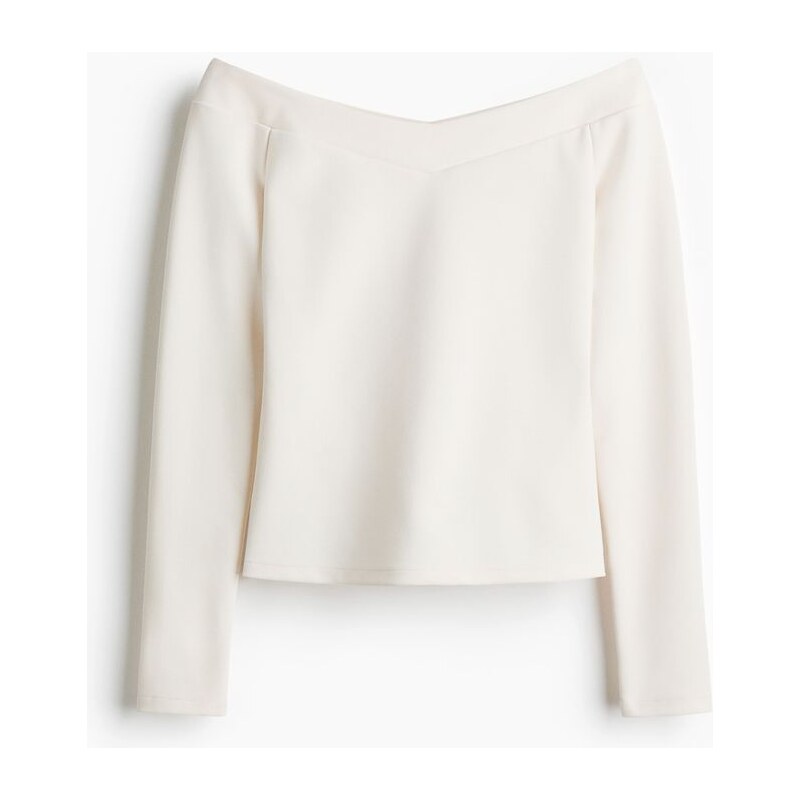 H&M - Top odhalující ramena - Bílá
