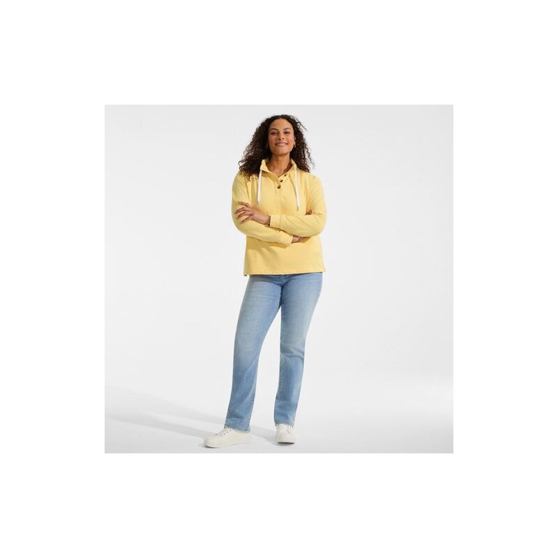 Serious Sweats Button Neck Sweatshirt, Women, size: 2X, plus,